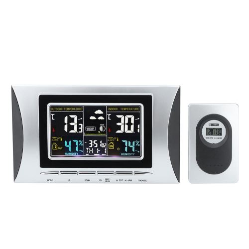 Horloge Numérique TS-102G Jour Calendrier LCD Thermomètre Hygromètre Humidité