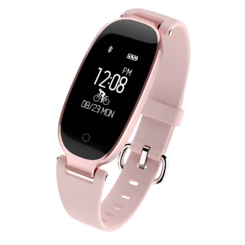 Moniteur de fréquence cardiaque de montre intelligente de bracelet de Bluetooth de sports de S3 imperméable pour des femmes Rose doré