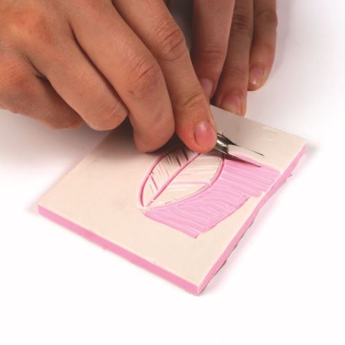Sachet 1 plaque de gomme à graver pour linogravure - 15 x 10 cm - Tampons  encreurs et recharge - Achat & prix