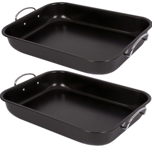2 Plats À Four Rectangulaires 39 Cm - Revêtement Anti-adhésif
