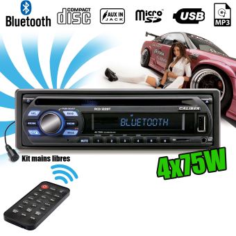 30€ sur Autoradio Caliber RCD122BT 75W x 4 - Bluetooth -  CD/RDS/USB/SD/MP3/AUX/FM - Télécommande - Autoradio - Achat & prix