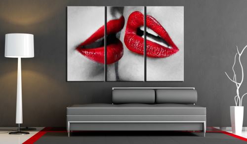 120x80 Tableau Femme Personnages Chic Hot lips