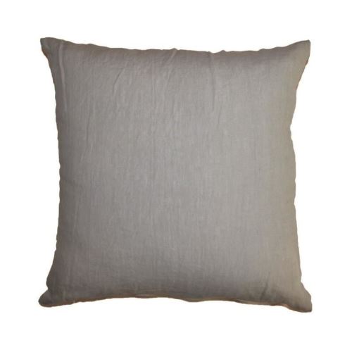 O'CBO Coussin déhoussable - 100% lin - 42 x 42 cm - Gris