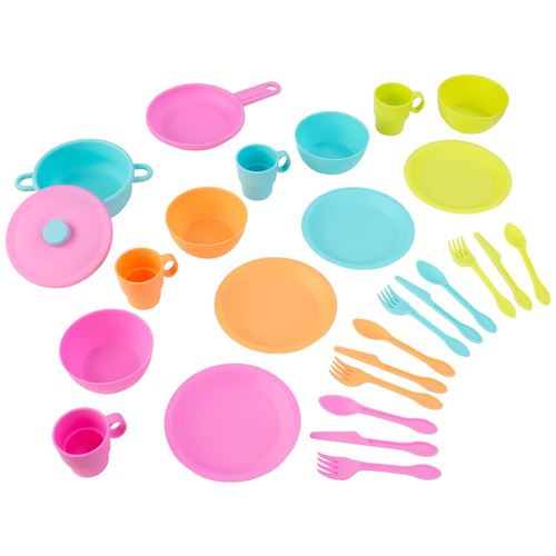 Kidkraft - Batterie de cuisine enfant 27 pièces vaisselle et ustensiles Vif