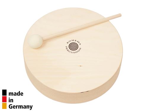Rohema tom en bois 22cm avec baguette - éveil musical