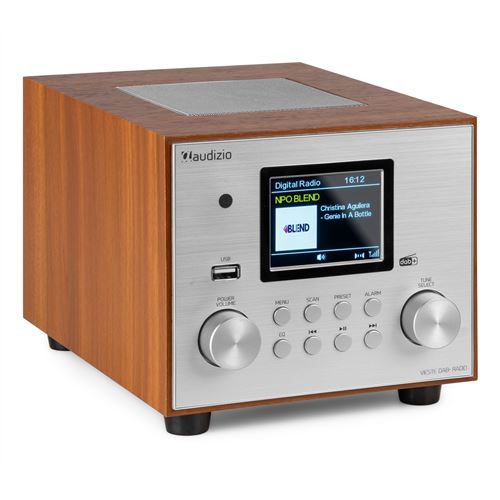 Audizio Vieste Radio Dab+ Fm Bluetooth 5.0 - Grise, Subwoofer Intégré, Écran Couleur 2,8, Port Usb Avec Télécommande