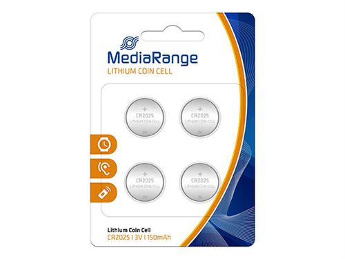 MEDIARANGE CR2025 BATTERIES 4er PACK