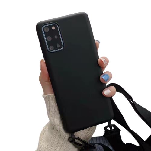 Coque Pour Samsung Galaxy S22 Frusde Etui de Protection avec Cordon-Noir