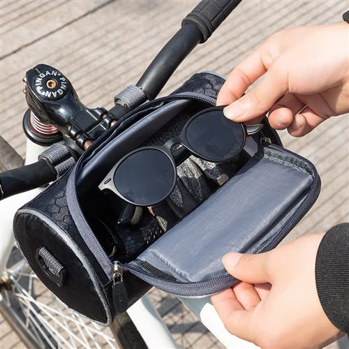 Sacoche de guidon de vélo étanche à dégagement rapide 1L support de  téléphone pour tube supérieur de vélo avec écran tactile pour vélo de route  de montagne (noir)-BISBISOUS