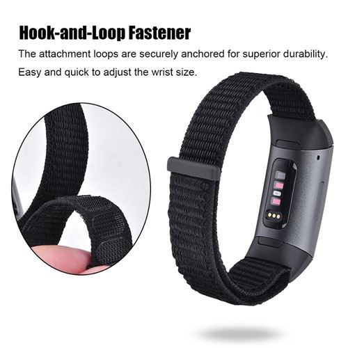 Bracelet en silicone Strap-it® Fitbit Charge 4 - noir - Dimensions: Taille  S
