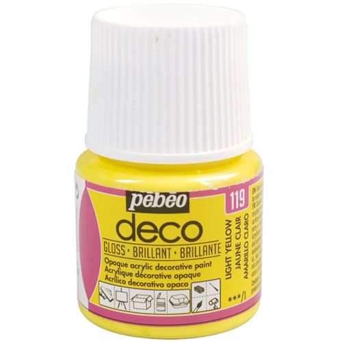 P&eacute;b&eacute;o Deco Peinture 45 ml Brillant Jaune Clair 092119