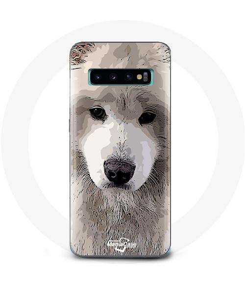 Coque pour Samsung Galaxy S10 Plus Samoyède Gris Race de chiens Maniacase