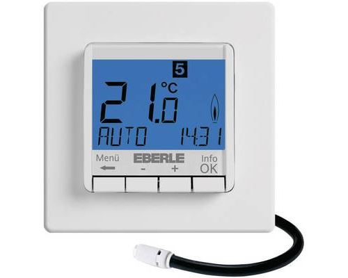 Thermostat dambiance encastré Eberle FIT-3F programme hebdomadaire 10 à 40 °C