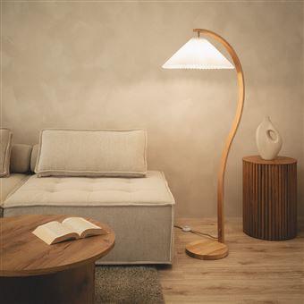 TechBrey Lampadaire Bois Luanda Bleu foncé - 1