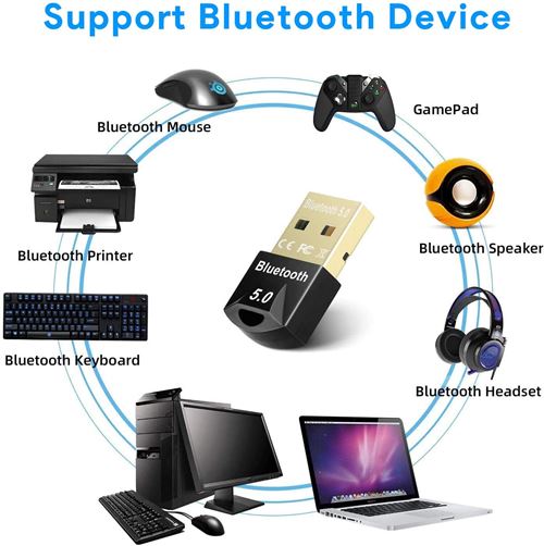 Cle USB Dongle Bluetooth 5.0 INECK pour PC Windows - Clé Wifi et Bluetooth  - Achat & prix