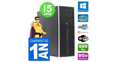 Pc tour hp elite 8300 intel core i5-2400 ram 8go disque 500go windows 10 wifi