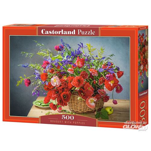 Puzzle Castorland - Bouquet Avec Chiots, 500 pièces