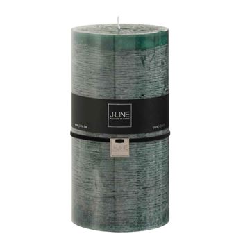 Bougie Cylindrique Déco "Junina" 20cm Vert Foncé - 1