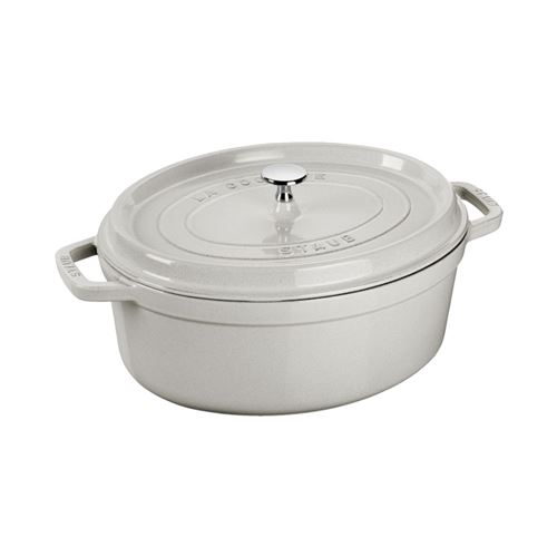STAUB Cocotte ovale en fonte 27 cm Truffe blanche