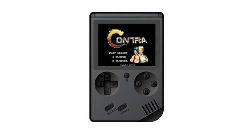 Rétro mini console de jeu vidéo tenue dans la main 168 jeux classiques intégrés pour les enfants - noir