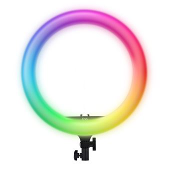 T'nb - Pack Ring Light avec LED RGB, 6 couleurs personnalisables, avec trépied pour studio