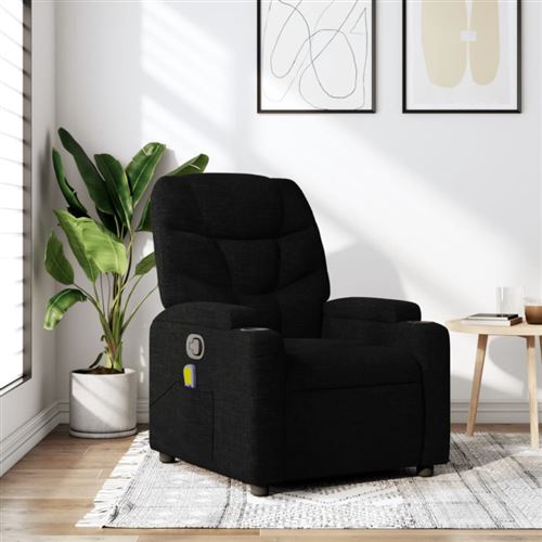 Non Communiqué Noir Fauteuil De Massage Inclinable Tissu