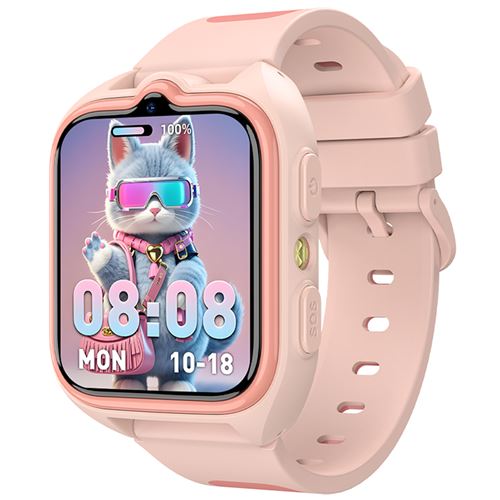 BLACKVIEW Montre Connect&eacute;e pour enfants  Z30 800mAh 1.75 Smartwatch Sport 4G GPS SOS LED - Rose 