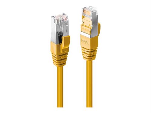 Lindy - Cordon de raccordement - RJ-45 (M) pour RJ-45 (M) - 5 m - 6.2 mm - SFTP, PiMF - CAT 6 - sans halogène, sans crochet - jaune
