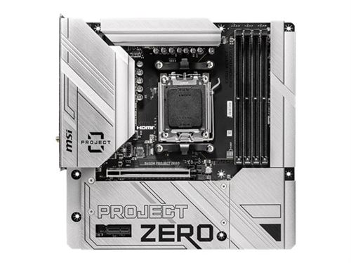 Msi B650m Project Zero - Carte-Mère - Micro Atx - Socket Am5 - Amd B650 Chipset - Usb 3.2 Gen 1, Usb 3.2 Gen 2, Usb-C 3.2 Gen2, Usb-C 3.2 Gen 2X2 - 2.5 - Image 3