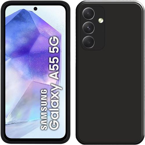 Coque Pour Samsung Galaxy A55 5G Silicone Noir Little Boutik©