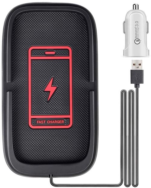 Chargeur Sans Fil Automatique QI Rapide 10 W Compatible Iphone 12/12 Pro/12 Mini/12 Pro Max(Noir)-Chronus