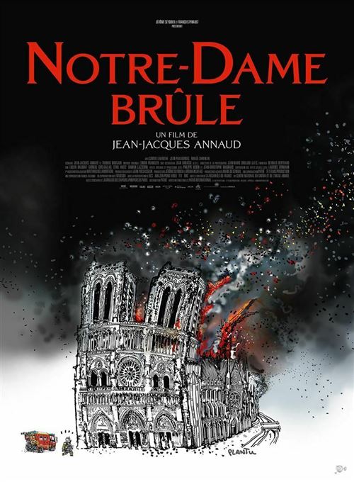 Affiche de Cinéma Originale - Notre-Dame Brûle - 2022 - Jean-Jacques Annaud - 120x160cm État correct - N/A reconditionné disponible sur Fnac