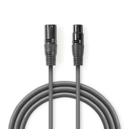 Non Communiqué Gris Câble Numérique Dmx 110 Ohms Xlr Mâle À 3 Broches - Xlr Femelle À 3 Broches 20 M