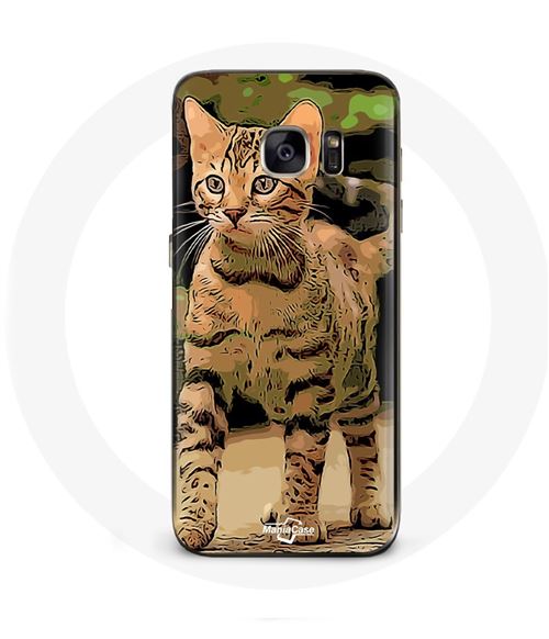 Coque pour Samsung Galaxy S6 Bengal Race de chats dessin Animé Maniacase