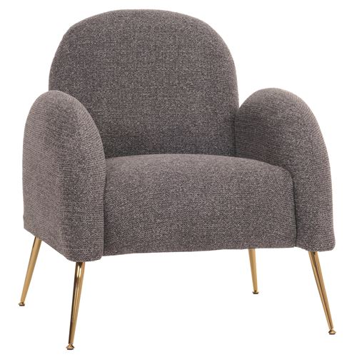 Mendler Gris Fauteuil Lounge Hwc-N69 Chenille Certifié Mvg Foncé - Image 3