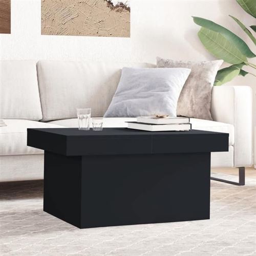 VIDAXL - Table basse - 80x55x40 cm - Noir - Image 2