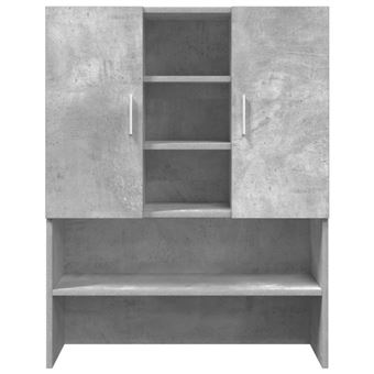 Meuble pour machine à laver - VIDAXL - Gris béton - 64x25,5x190 cm - 2