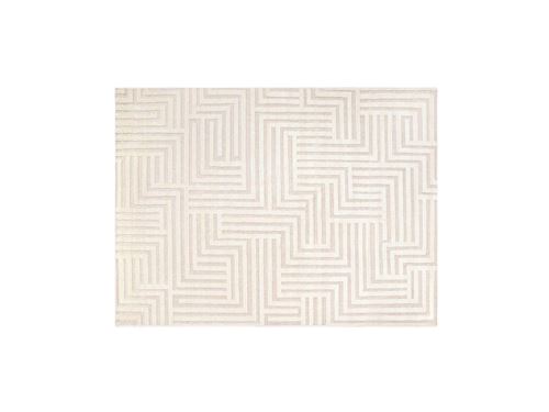 Tapis labyrinthe à reliefs SOMBOR - 160 x 230 cm - Beige