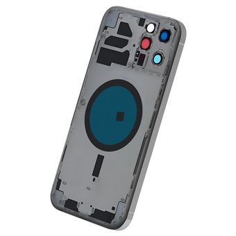 Vitre Arriere pour iPhone 12 Pro Max Noir Graphite, Avec Colle + Grand trou - - Pièces et Outils
