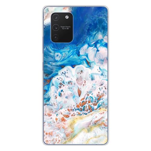Coque en silicone imprimée compatible Samsung Galaxy S10 Lite Marbre océan