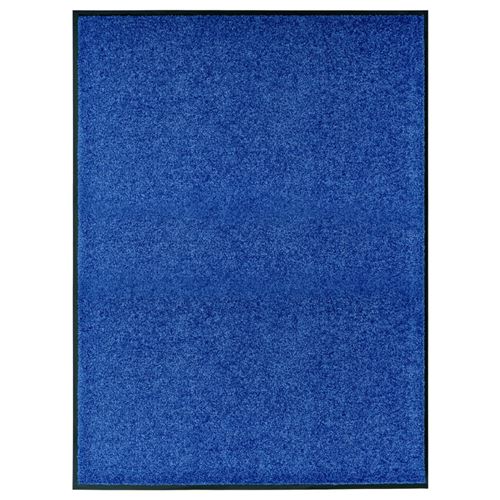 Paillasson lavable Bleu 90x120 cm Vidaxl Bleu