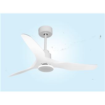Ventilateur de plafond Réversible Thermostat Pays vendable Wifi Moteur à courant continu Toits en pente Télécommande Adaptateur 2/3 Lames Hypersilence PURLINE ThassosD127C0466675 Blanc - 1
