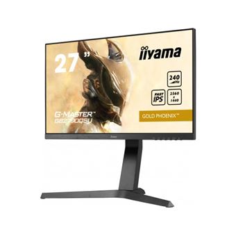 27''  G-Master Gold Phoenix, FreeSync Premium, Fast IPS, 16:9, 2560x1440, 400cd/m²,  1000:1, Haut-parleurs, 1xHDMI, 1xDisplay Port, 2xUSB, 1ms, hauteur, angle V,  pivot, Black Tuner