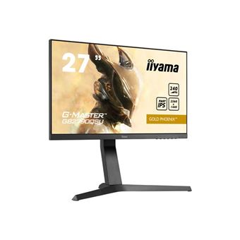 27''  G-Master Gold Phoenix, FreeSync Premium, Fast IPS, 16:9, 2560x1440, 400cd/m²,  1000:1, Haut-parleurs, 1xHDMI, 1xDisplay Port, 2xUSB, 1ms, hauteur, angle V,  pivot, Black Tuner