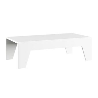 Table basse laqué blanche pieds biseautés design - CARAT - ALTOBUY - 1
