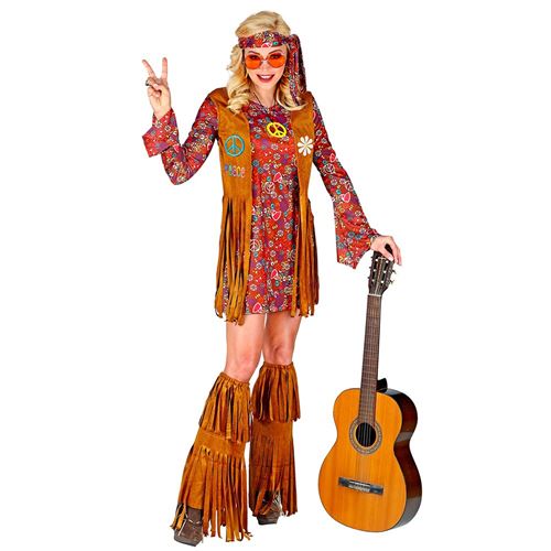 Déguisement Hippie Peace And Love Femme M Jaune 02862 Widmann M - Coloris : Jaune02862 Widmann