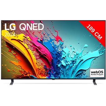 LG 75QNED85T6C - Classe de diagonale 75" QNED85 Series TV LCD rétro-éclairée par LED - QNED - Smart TV - webOS - 4K UHD (2160p) 3840 x 2160 - HDR - DEL de façade - 1