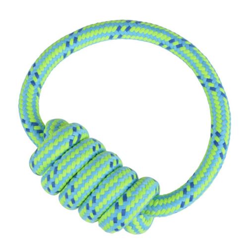 Meilleurs prix pour Jouet pour Chien Corde Nœud 1 Poignée 18cm Vert