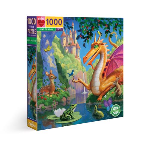 Puzzle carton adulte 1000 pieces KIND DRAGON EEBOO Carton Multicolore