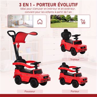 Porteur enfants voiture enfant multi-équipée 12-36 mois klaxon